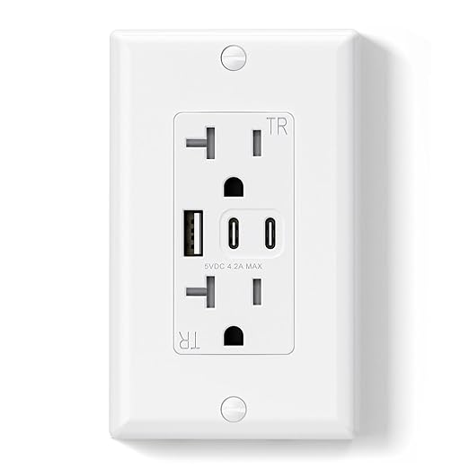 ELEGRP USB Outlets, 20 Amp Wall Outlet by ELEGRP%7CELEGROUP