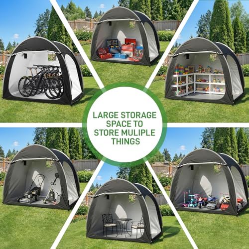 outvita outdoor portable bicycle storage sheds for 2-3, package contents