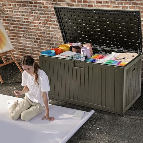 dwvo 230 gallon resin outdoor storage box, xxl, package contents