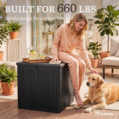 yitahome 150 gallon large outdoor deck box, package contents