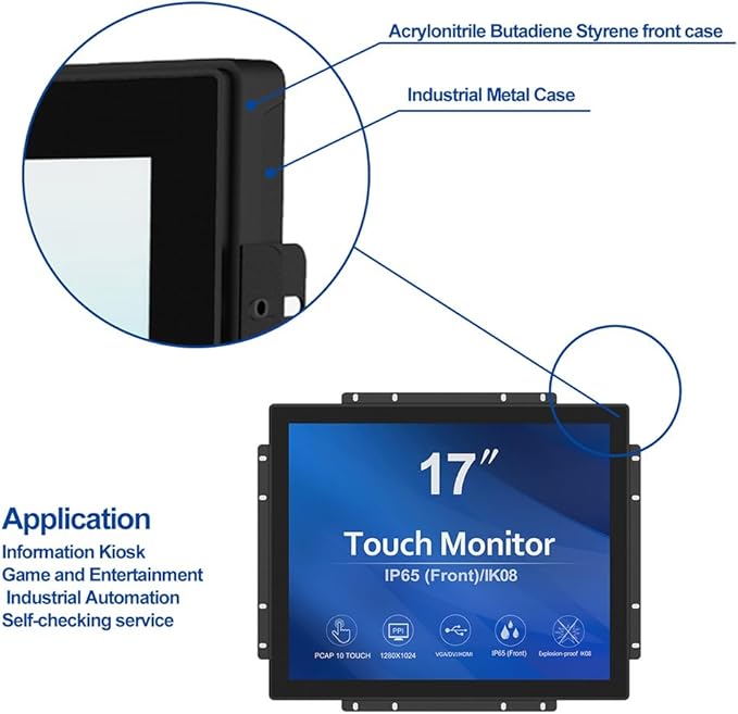 GreenTouch 17 Inch 10 Points Open Frame Industrial Touch Monitor - Image 5