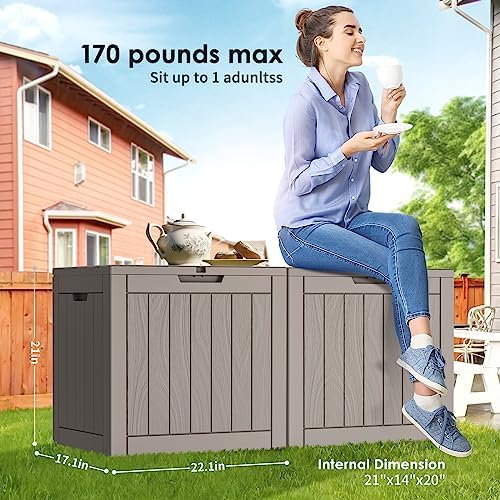 drato deck boxes, 30 gallon outdoor storage box on a desk or shelf