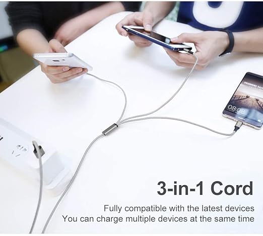 Multi USB Charging Cable 3A, 3 in 1 Fast Charger Cord Connector - Image 6