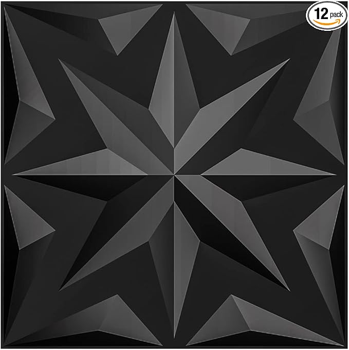 Art3d Decorative 3D Wall Panels Art Petal Pack of 12 Tiles 32 Sq Ft by Art3d