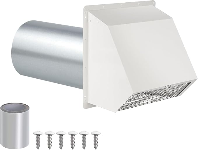 3 Inch Dryer Vent Cover Outside, Wall Vent Cover, Outdoor Dryer Exhaust Vent by JYINCPED