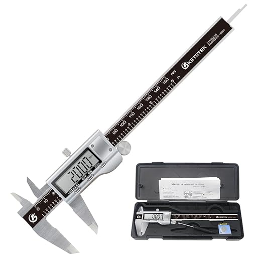 KETOTEK Digital Caliper 6 Inch Measuring Tool, Stainless Steel Electronic - Image 8