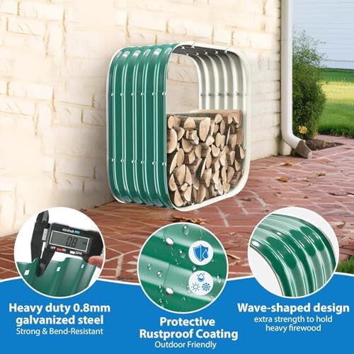 27in firewood rack outdoor indoor, 300lbs capacity,waterproof heavy, package contents