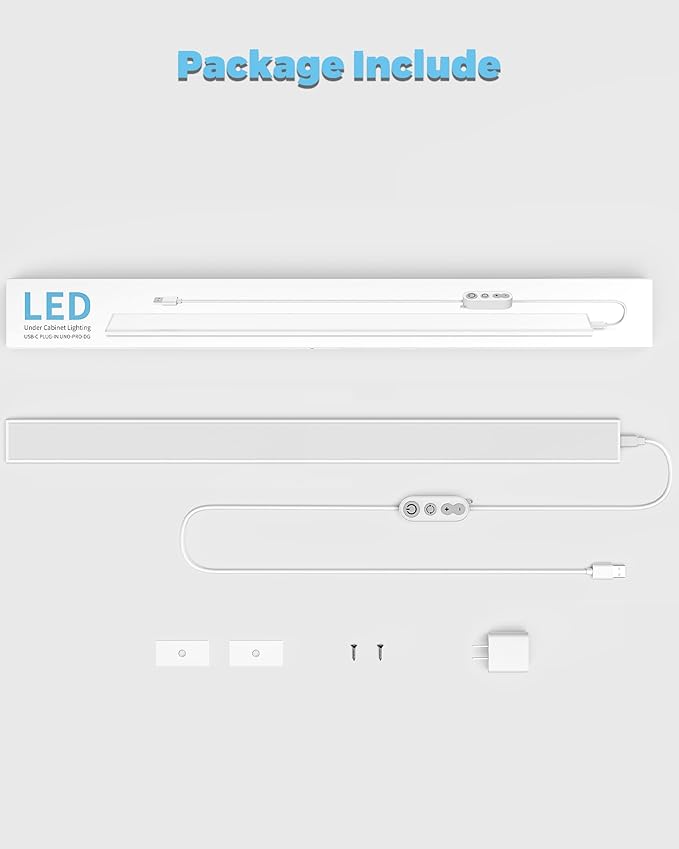 ASOKO Plug-in Under Desk Light, 24Inch LED Workbench Lights - Image 6
