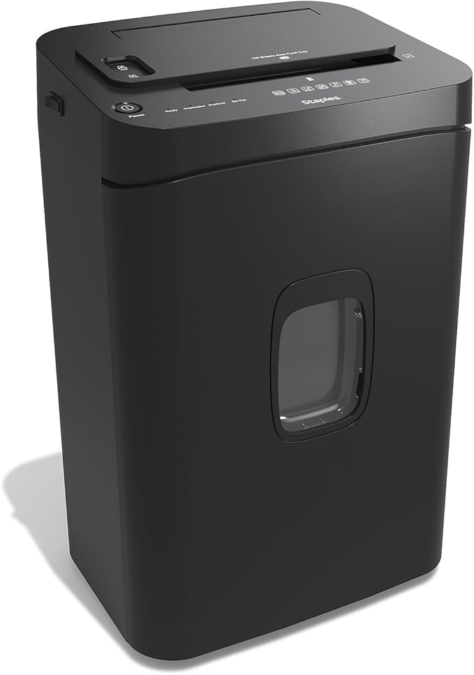 Staples 150-Sheet Micro-Cut Paper Shredder, 7.4-Gallon Pull-Out Bin, by Staples