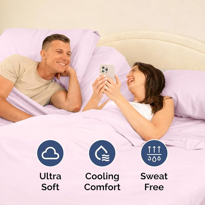 Split Head King Sheet Set – 4 Piece Flex Split Top King Sheets - Image 6