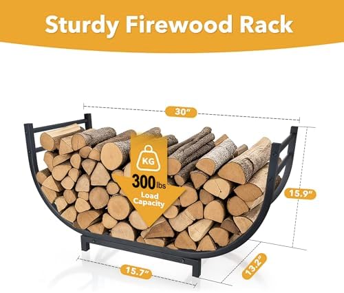 facka 30 inch firewood rack outdoor metal wood, package contents