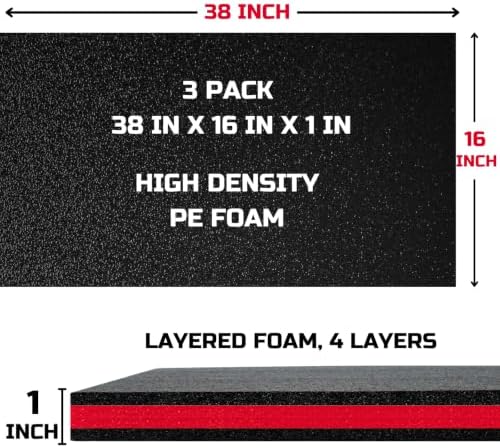 onreva tool box foam organizer 38x16x1 inch 3pack shown in use