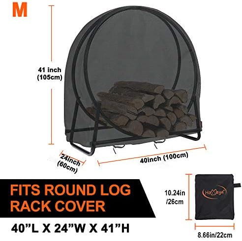firewood round rack cover, 40" outside log hoop, package contents