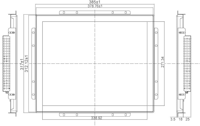 GreenTouch 17 Inch 10 Points Open Frame Industrial Touch Monitor - Image 8