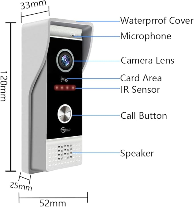 Video Doorbell Intercom System, 7 Inches Touch Screen Video Doorbell Door Phone - Image 7