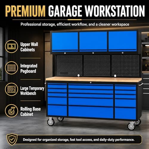 chetto c 72-inch tool chest with wheel lock, close-up detail