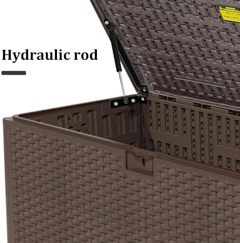 180gal pro brown blow - molded outdoor deck, front angle view