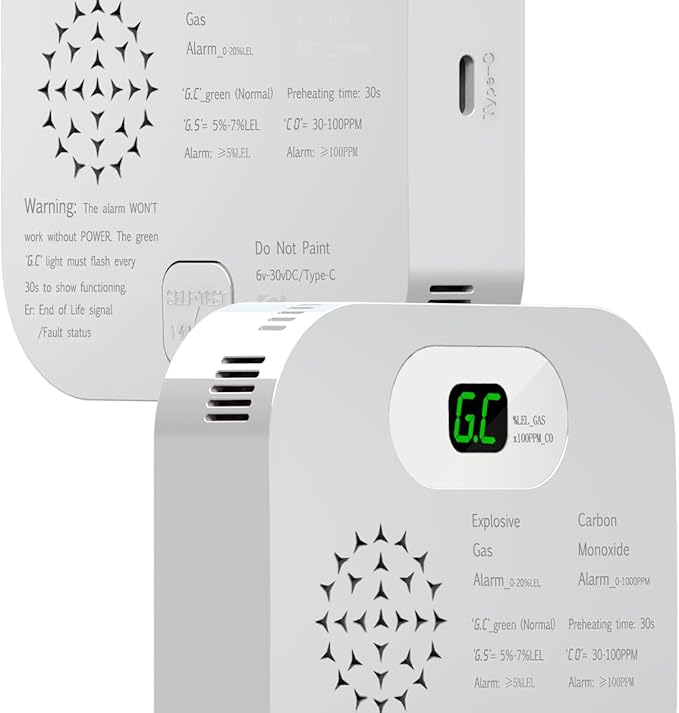 RV Carbon Monoxide Detector & Propane/Natural Gas Detectors, 10-Year Lifespan - Image 8