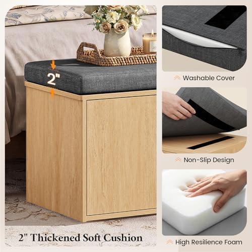 59" storage bench with drawer, 2-tier shoe bench on a desk or shelf