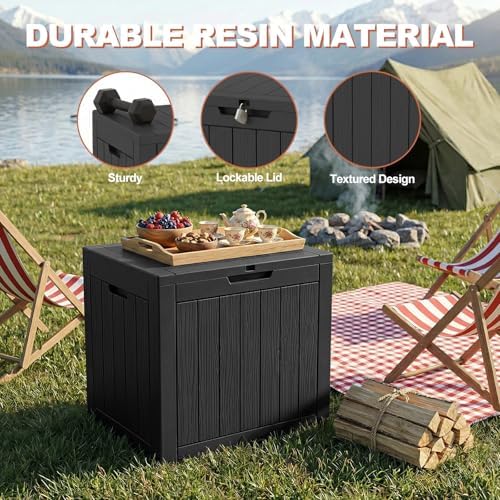 efu outdoor storage box 42 gallon deck box, close-up detail