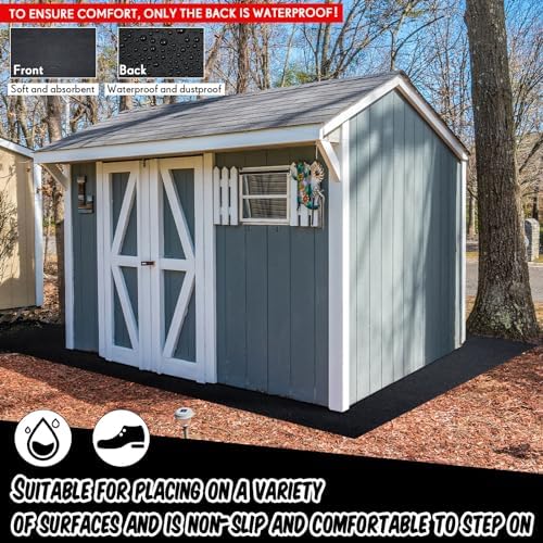 shed floor mat 8.2 x 8.2 ft, pe showing dimensions