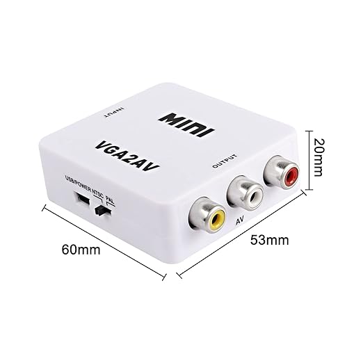 XMSJSIY VGA to AV RCA Composite Converter Adapter Box - Image 2
