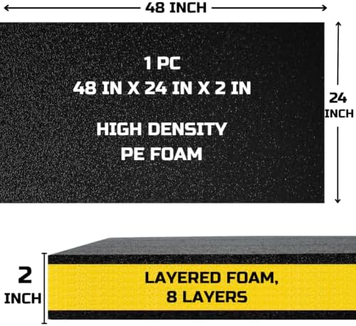 onreva tool box foam organizer 48x24x2 inch 1pc shown in use