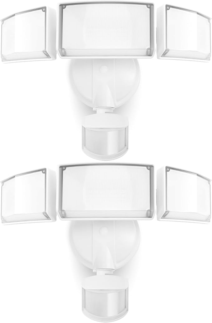 LUTEC 2 Pack 72W 7500LM LED Security Lights Motion Sensor Light Outdoor by LUTEC