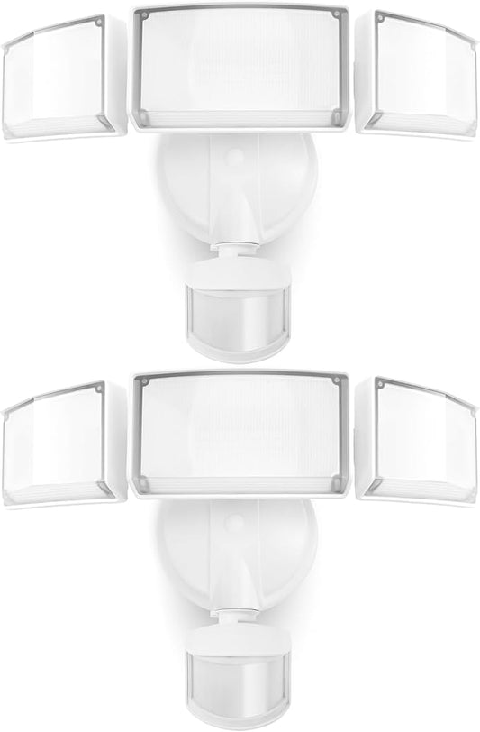 LUTEC 2 Pack 72W 7500LM LED Security Lights Motion Sensor Light Outdoor by LUTEC