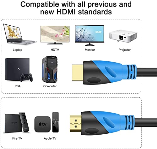 4K HDMI 100 FT Cable Ultra High Speed Gold Plated Connectors, Ethernet HDMI Cord - Image 3