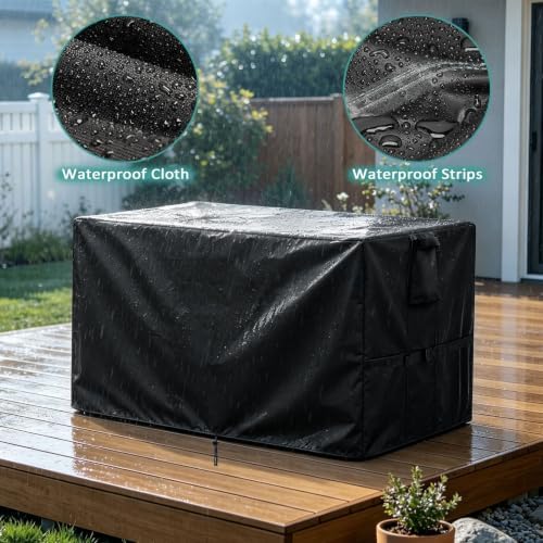 outdoor deck storage box cover for keter 150, side view