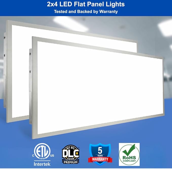 2x4 LED Flat Panel Light – LED Panel Flat Ceiling Light, Dimmable Flicker-Free - Image 7