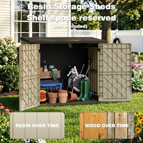 lhbcraft waterproof outdoor storage box 36 cu ft, close-up detail