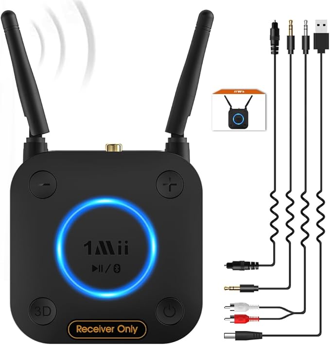 1Mii B06Pro Long Range Bluetooth Receiver, HiFi Wireless Audio Adapter by 1Mii