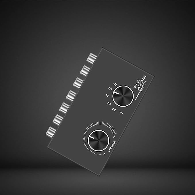 6-Way Audio Switcher, Right and Left Channel Stereo Audio Switcher, Plug & Play - Image 5