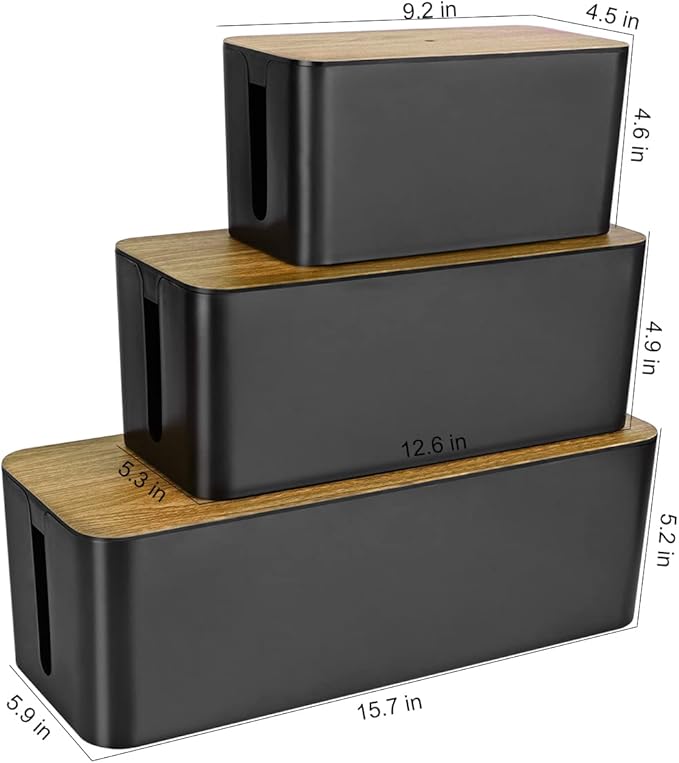 3 Pack Cable Management Box - Image 2