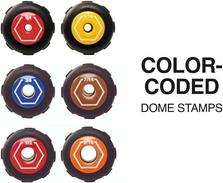 Klein Tools 65456 Hollow-Shaft Nut Driver Set, Heavy-Duty, Color-Coded Hex Sizes 1/4 to 9/16-Inch, Cushion-Grip Handles, 6-Piece