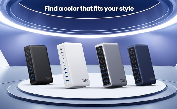 730W USB C Charger Block, 10-Ports GaN V Fast Charging Station Hub, QC4.0+3 PD - Image 9
