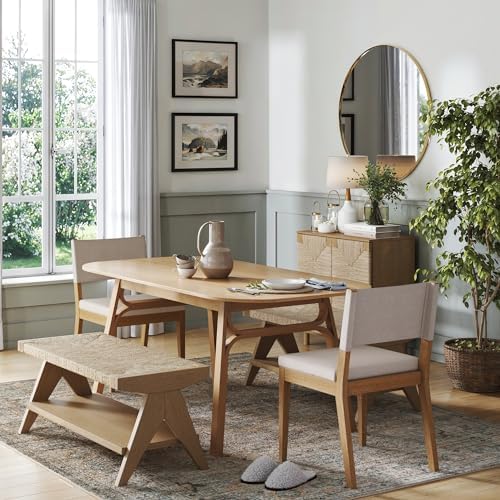 nathan james beacon bohemian bench seat with shoe, close-up detail