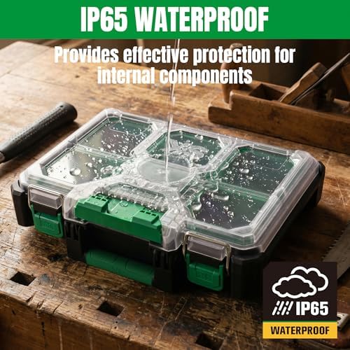 sk 13.5-inch small part organizer, portable tool box showing dimensions