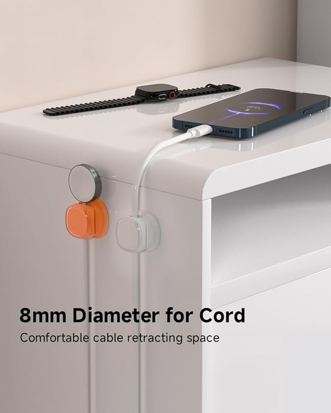 9 Pack Cord Organizer, Spring Cable Management, Adhesive Cute Cable Holder Clips - Image 5