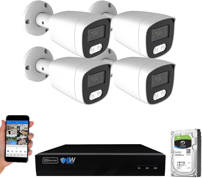 GW Security 8 Channel 12MP NVR 4K Security Camera System by GWSecurity
