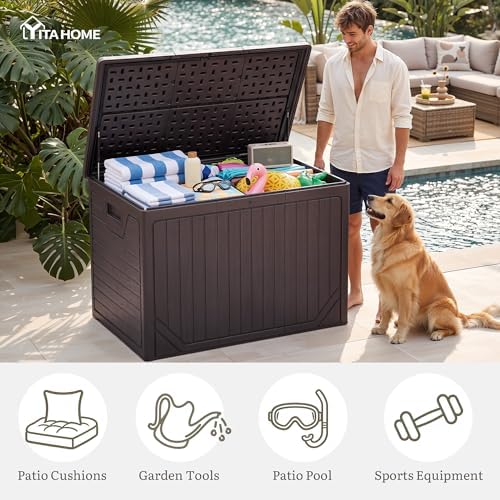 yitahome 230 gallon extra large outdoor storage box, package contents