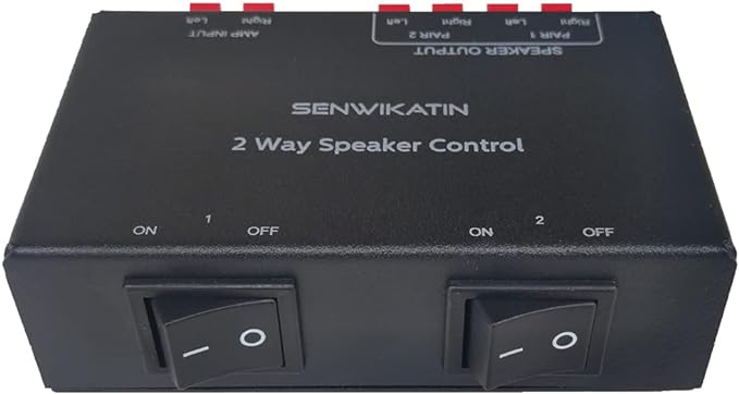 SENWIKATIN 2-Way Speaker Selector, Passive 2 Zone Distribution Box 150W / by Unknown