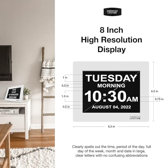 American Lifetime 【New 2023】 Dementia Clock Large Digital Clock - Image 4