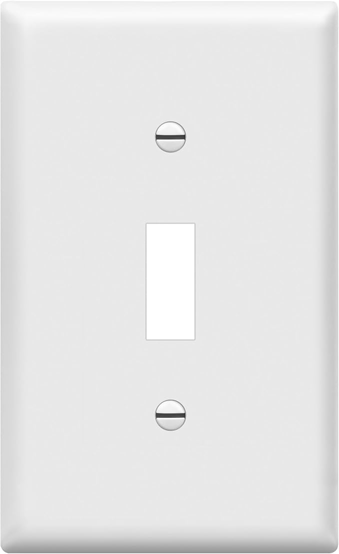 ENERLITES Toggle Light Switch Wall Plate, Gloss Finish, Size 1-Gang 4.50" x by Enerlites