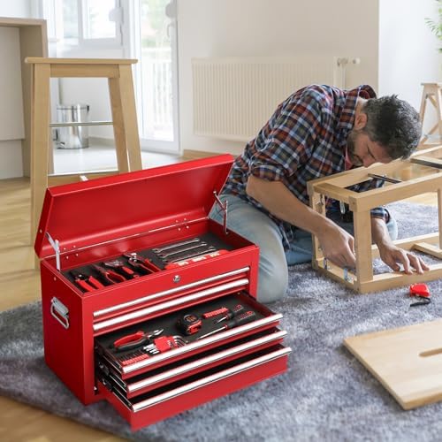 winado 24" metal portable tool box with 5 shown in use