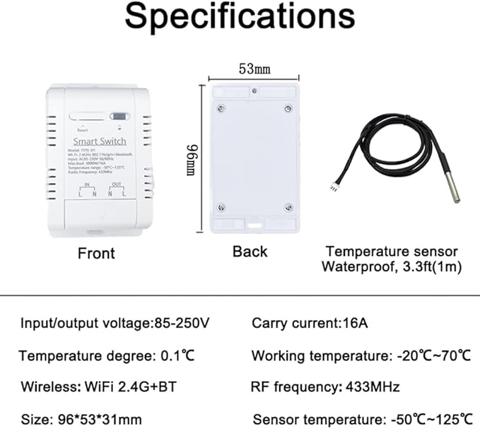 WiFi Temperature Controller Sensor Module Wireless Remote Control - Image 9
