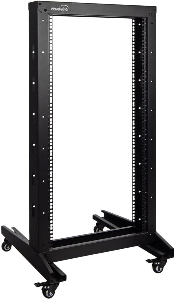 NavePoint 22U 2 Post Open Frame Server Rack by NavePoint