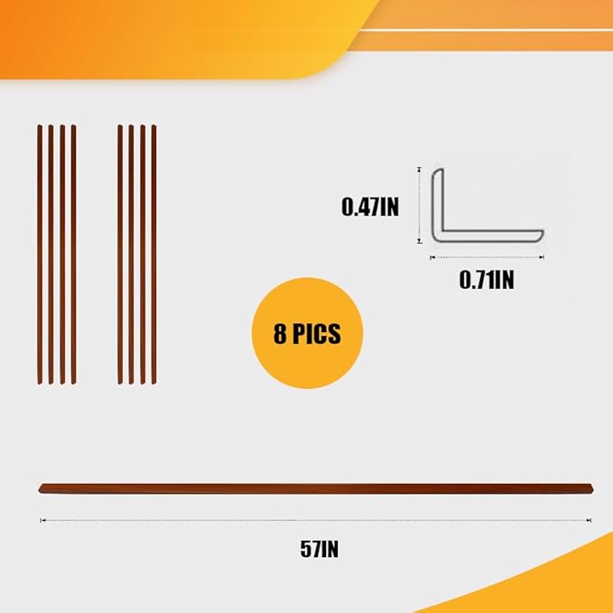 OUZUGIE 8-Pack 57 Inches, WPC Slat Wall Panel Trim, Corner Guard - Image 2